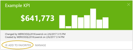 Mobile - Favorite KPI